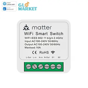 Glomarket Wifi chuyển đổi thông minh EweLink và điều khiển bằng giọng nói dễ dàng cài đặt ngắt thời gian và chức năng chia sẻ