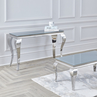 Console moderne en acier inoxydable CT01, table de console étroite pour couloir, entrée, salon, meubles de salon