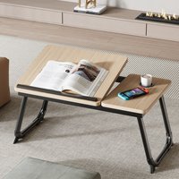 Table d'ordinateur portable pliable et portable pour le travail à domicile moderne, réglable en hauteur, en métal, avec garantie de 2 ans