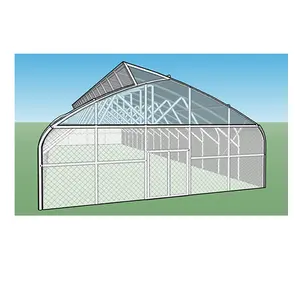 सस्ते हाइड्रोपोनिक कृषि Polyhouse Sawtooth सरल सुरंग ग्रीनहाउस