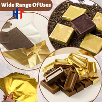 Papier métallique coloré imperméable personnalisé en gros de Chine pour l'emballage du chocolat