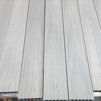 Livraison rapide, terrasse en WPC co-extrudé à trous ronds, revêtement composite extérieur anti-éblouissement