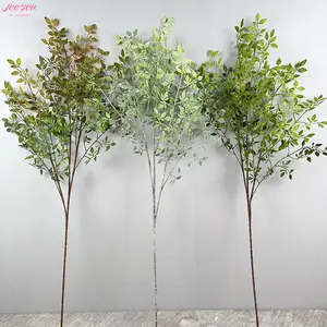2024 Hot Selling Environmental Protection Realistic Greenery Indoor Outdoor Decoration Artificial Plants Green Leaves.