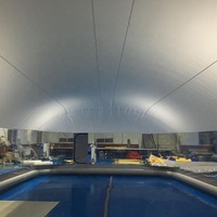 Couverture de piscine gonflable en PVC personnalisée 15m x 8m x 3m, hermétique, double usage (intérieur/extérieur), sécurité pour la piscine et les accessoires