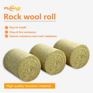 Lámina de Lana de Roca para Aislamiento Térmico de Edificios de 5/7/10 cm de Espesor, Rollo de Lana Mineral Envuelto en Papel de Aluminio Hecho de Basalto, de China - Product Image 1
