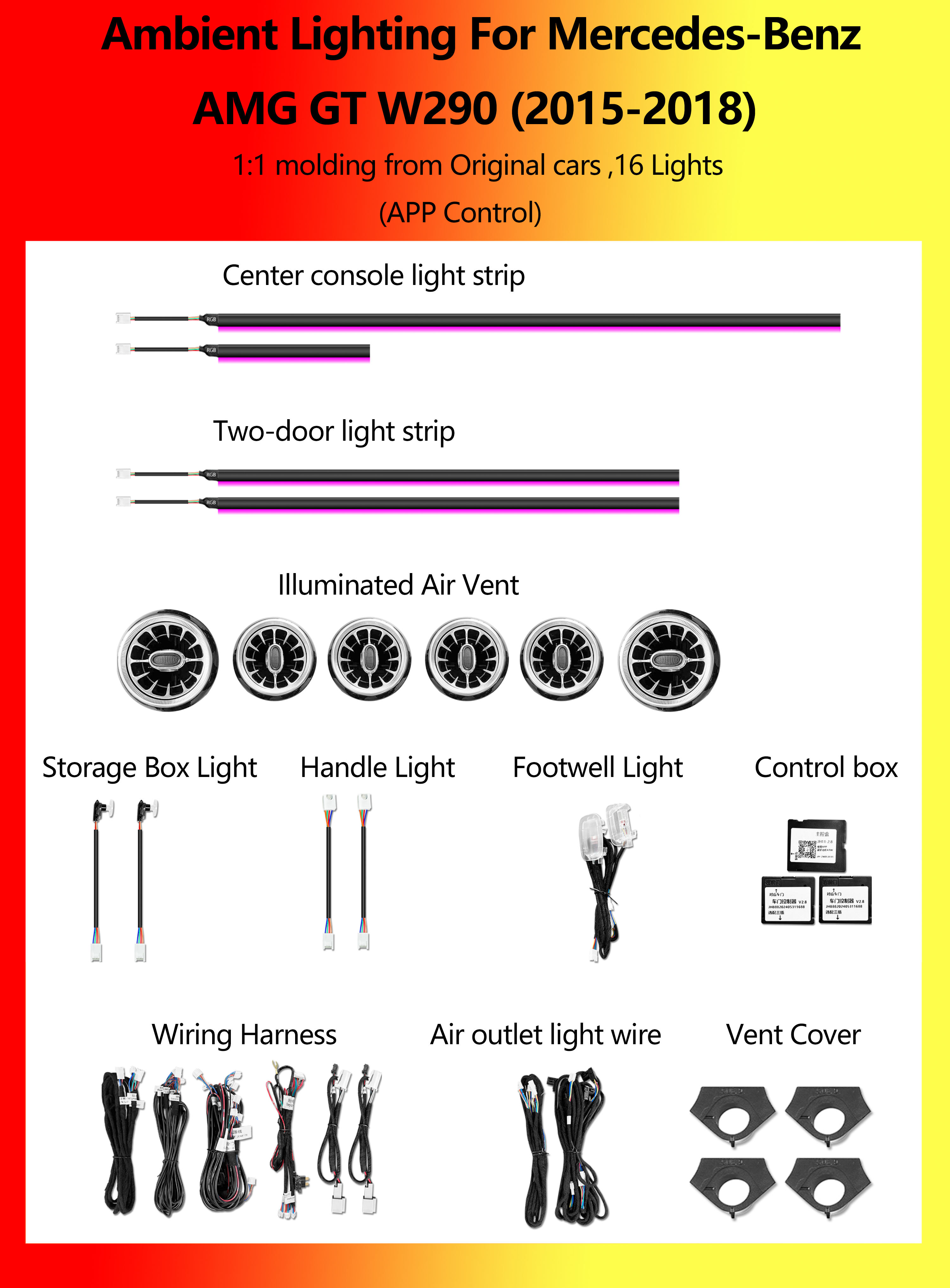 Mercedes-Benz AMG GT W290 RGB 16 Lights