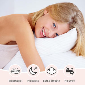 Oreillers de lit confortables en <span class=keywords><strong>microfibre</strong></span> de polyester personnalisés, taille standard, polycoton respirant - Product Image 6