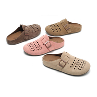 Mules plates décontractées à franges et boucles pour femmes