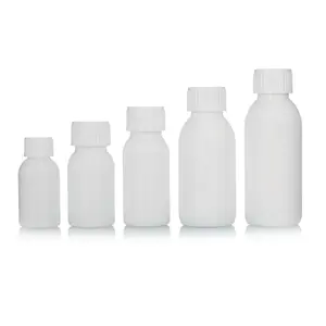 Vente en gros bouteille de liquide en plastique graduée en PP blanc de taille différente bouteille de médicament en plastique pour liquide buccal