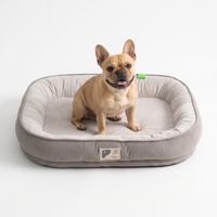 Grand lit pour animaux de compagnie quatre saisons avec fond antidérapant chaud et confortable, 100% coton respirant, lit pour chien luxueux et doux