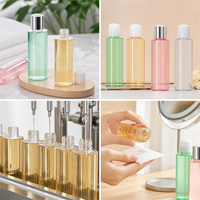 Flacon carré en plastique PET avec bouchon disque pour crème visage, shampoing, huile essentielle, lotion, sérum, produits de soin et cosmétiques