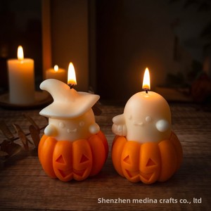 Candela Artigianale a Forma di Fantasma di Zucca Profumata alla <span class=keywords><strong>Vaniglia</strong></span> Francese, Decorazione Creativa e Spettrale per Halloween e Regalo Accogliente per le Feste - Product Image 2