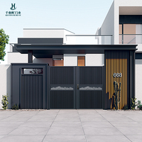 Porte de Sécurité Moderne en Alliage d'Aluminium Antivol pour Villa, Clôture de Jardin, Entrée Durable et Élégante, Porte de Patio Sûre
