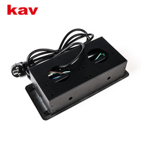 Enchufe Empotrado para Mesa de Conferencias con Tapa Abatible Estándar Europeo, Toma de Corriente Integrada con USB Tipo-C para Cocina, Sala de Estar, Hotel