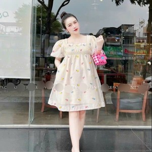 Vestido de Verano para <span class=keywords><strong>Mujer</strong></span>, Estilo Babydoll con Estampado Floral, Moda 2024, Casual, Precio Razonable, Lavable, Fabricación Personalizada, Vestido Bonito - Product Image 3