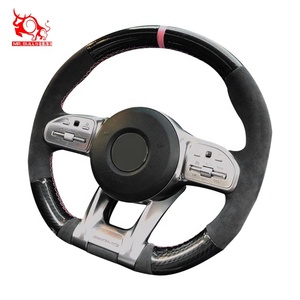 Meilleures ventes sur <span class=keywords><strong>Amazon</strong></span> Housse de <span class=keywords><strong>volant</strong></span> en <span class=keywords><strong>cuir</strong></span> de fibre de carbone pour Mercedes Benz G63 E53 C63 S AMG Coupé 2019 - Product Image 3