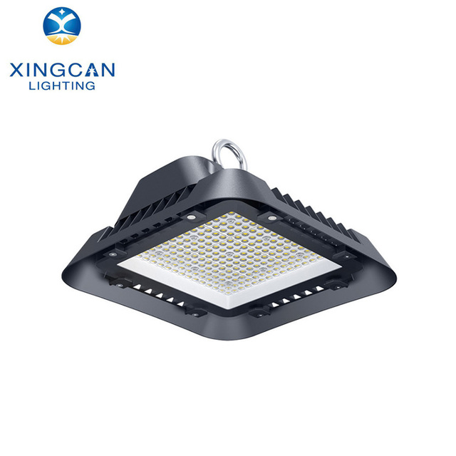 Industrial Factory Warehouse Ceiling Lighting High Bay Light 100W 150W 200W Aluminum Pendant Square UFO LED High Bay Light