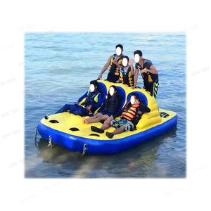 Canapé gonflable pour 4 personnes en PVC/vinyle certifié EN14960, tube flottant en forme de beignet, <span class=keywords><strong>jet</strong></span> <span class=keywords><strong>ski</strong></span>, utilisation commerciale, jeux aquatiques, piscine - Product Image 4