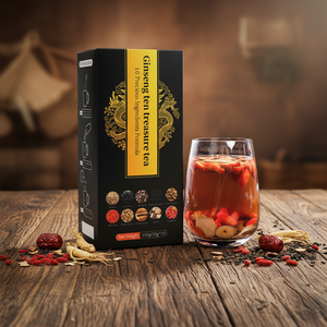 Teh Herbal Ginseng Cina Campuran Premium Organik 260g, Teh Kesehatan Alami Kering Beraroma Lezat, untuk Pria & Wanita, Kemasan Kotak - Product Image 6