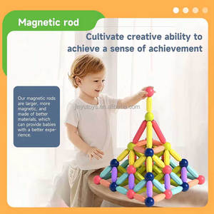 46 Piezas de Juguetes Magnéticos Educativos, Bloques de Construcción Magnéticos <span class=keywords><strong>3D</strong></span>, Juego de Fichas Magnéticas para Niños - Product Image 3