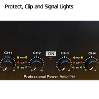 Amplificateur de puissance professionnel 4 canaux en métal pour montage en rack, idéal pour la scène, les salles de conférence et l'ingénierie, avec protection contre la surchauffe F-4400