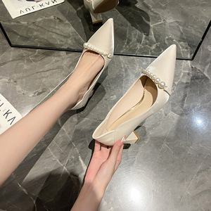 Nuove Scarpe Estive da <span class=keywords><strong>Sposa</strong></span> di Alta Qualità per Donna, Tacco Quadrato Antiscivolo Traspirante con Aumento di Altezza - Product Image 5