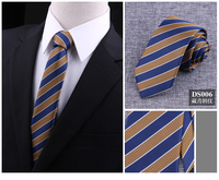 Bleu rayé Plaid cravate mâle cravate mode hommes professionnel uniforme hommes serveuse personnel cou cravate chemise accessoires