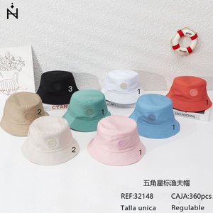 Cappello da Pescatore a Cinque Punte Unisex Regolabile, Disponibile in Ciano, Arancione, Rosa, Blu, Bianco, Nero, Beige - Product Image 3