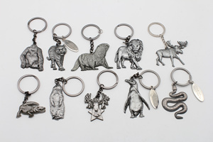 Portachiavi Economico in Metallo con Scultura Antica <span class=keywords><strong>di</strong></span> Marmota per Souvenir del Parco Nazionale Rocky Mountain - Product Image 6