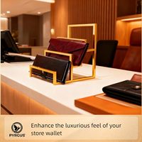 2 Paket Rak Pajangan Tas 3 Tingkat Berlapis Emas dari Baja Tahan Karat untuk Dompet, Tas Tangan, Organizer Meja, Rumah