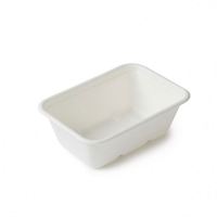 Emballage alimentaire rond personnalisé biodégradable en bagasse de canne à sucre, type coquille, pour plats à emporter, tailles 9''/10''/12''