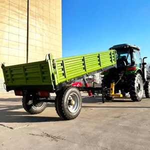メーカー最新の農業用牽引3トンダブルアクスルファームトラクタートレーラー