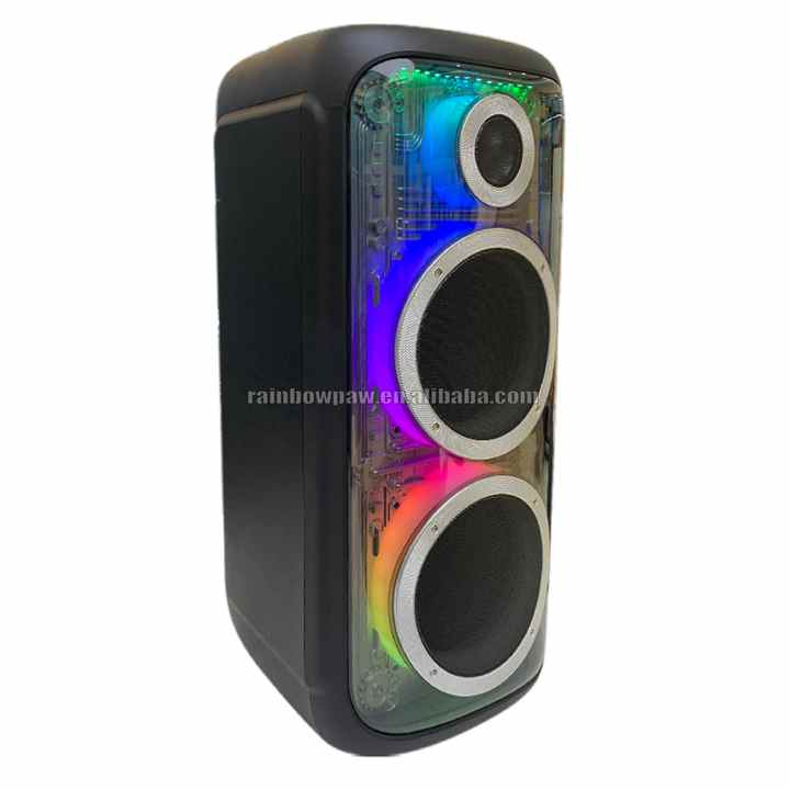 Bts-2369 Karaoke Portable Speaker Rgb Light Double 8 Inch Subwoofer ...