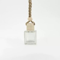 Bouteille vide pour diffuseur d'air frais de voiture, diffuseur de parfum de voiture, bouteilles d'huile essentielle, aromathérapie, pendentif parfumé, bouteille en verre