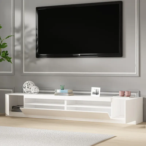 Decoración del hogar Color blanco Muebles de sala de estar Alto brillo UV MDF Soporte de <span class=keywords><strong>TV</strong></span> de madera Unidades de mesa - Product Image 1