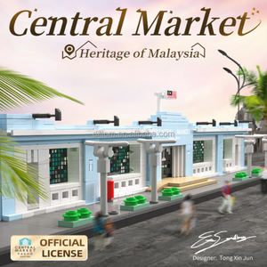 السوق المركزي في كوالا لومبور-من مجموعة مكعبات بناء عمارة تراثية حضرية ماليزية بإطلالة على الشارع (1: مقياس) - Product Image 5