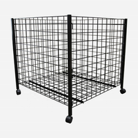 Panier en fil métallique pour magasin de détail, bac de rangement au sol