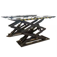Ascenseur hydraulique de voiture ultra-mince de 3500kg facile à utiliser petit élévateur à ciseaux automatique à double plate-forme