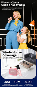 Altoparlante Karaoke Portatile con 2 Microfoni Wireless, Qualità Audio HD, Supporto TF/AUX, Perfetto per Bambini e Adulti, Divertimento all'Aperto e Feste in Casa - Product Image 3