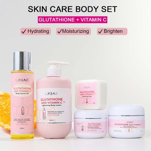 Conjunto de cuidado de la piel para mujer Kojic Niacinamida Crema blanqueadora AHA Vitamina C Ganoderma-Rejuvenecedor brillante - Product Image 5