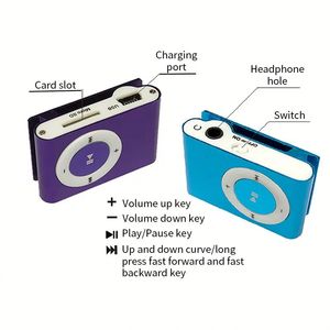 Portable Mini Clip Metal <b>USB</b> <b>MP3</b> Music Media <b>Player</b> With SD/TF Card Slot - Product Image 3
