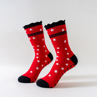 Chaussettes de sport personnalisées pour femmes, en coton, respirantes, antidérapantes, pour le Pilates, le yoga, design automne, tricotées, pour athlètes adultes