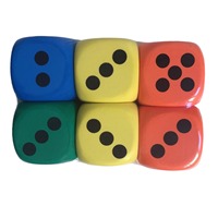 Vente en gros de dés en mousse EVA souple et élastique à six faces de 8 cm, colorés, carrés, avec logo personnalisé imprimable, jouet éducatif amusant pour jeux de cartes et de société