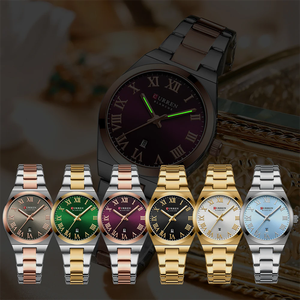 Curren Phụ Nữ Mới Đồng Hồ Thời Trang Giản Dị Phụ Nữ Phụ Nữ Thép Không Gỉ Thạch Anh Đồng Hồ Đeo Tay Cuộc Sống Không Thấm Nước Bạn Gái Quà Tặng - Product Image 6