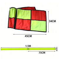 Poteau de marquage en PVC de 1,5 m avec drapeau en polyester, marqueur de coin de terrain de football pour l'entraînement et la pratique de l'agilité