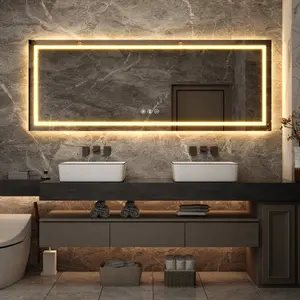 Vanity Mirror Defogger Rectangle Bathroom Led Mirror With Light