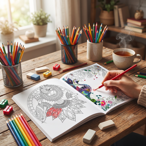 Ensemble de livres de <span class=keywords><strong>coloriage</strong></span> pour adultes de qualité supérieure, thème fantaisie et contes de fées, pages en papier pour soulager le stress et stimuler la créativité, couverture souple - Product Image 6