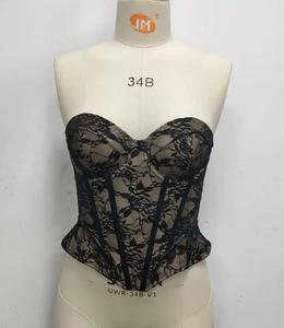 Vendita all'Ingrosso di Corsetti <span class=keywords><strong>Sexy</strong></span> <span class=keywords><strong>in</strong></span> Pizzo Traslucido a Rilievo con Scollatura Profonda e Stecche di Balena Modellanti per Donna - Product Image 6