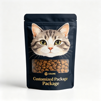 Sachet Doypack Transparent Personnalisé en PET Refermable pour Aliments pour Chats, Friandises pour Animaux, Emballage de Croquettes Sèches avec Votre Propre Design