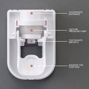 Automatic Toothpaste Dispenser Squeezer <b>Wall</b> <b>Mount</b> <b>Toothbrush</b> Squeezer <b>Holder</b> Rack Bathroom Accessories Set - Product Image 3